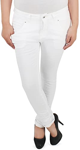 Sotala Damen Röhrenhose Skinny Slim Fit Hose Hüfthose Stretchhose Weiß von Sotala