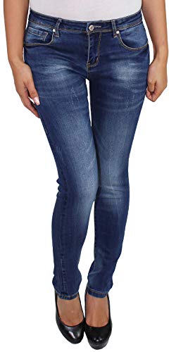 Sotala Damen Röhrenjeans Röhren Hüftjeans Hose Stretch Hüfthose Skinny Slim Fit Jeans Blau von Sotala