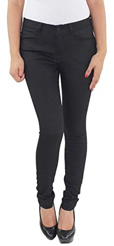 Sotala Damen Skinny Röhre Röhrenjeans Hüftjeans Slim Fit Jeans Hose Schwarz Damenhose Damenjeans schwarz (A) Schwarz 34 (XS) von Sotala