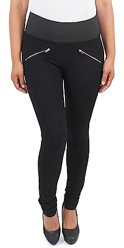 Sotala Damen Skinny Röhren Jeggings Treggings Leggings Hose Stoffhose Hüfthose Stretchhose Schwarz von Sotala