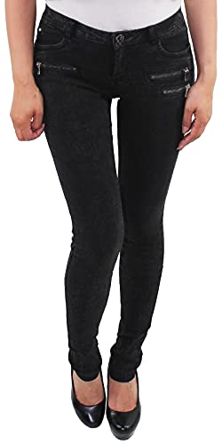 Sotala Damen Skinny Röhren Jeggings Treggings Leggings Stoff Stretch Hüft Hose Slim Fit Bleaching verwaschen von Sotala