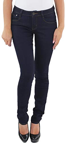Sotala Damen Slim Fit Röhren Skinny Jeans Hüft Stretch Hose Blau 5 Pocket Jeanshose Stretchhose Hüftjeans A 34 (XS) von Sotala