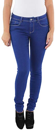 Sotala Damen Stretch Hüft Röhren Jeans Hose Slim Fit Skinny Röhrenjeans Blau A S (36) von Sotala