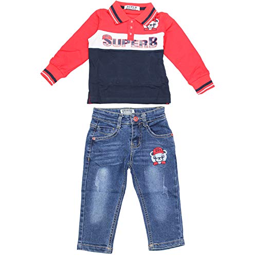 Sotala Jungen Kinder 2 Teiler Jeanshose + Sweatshirt Hose Jeans Pullover Kinderhose Kinderpullover von Sotala