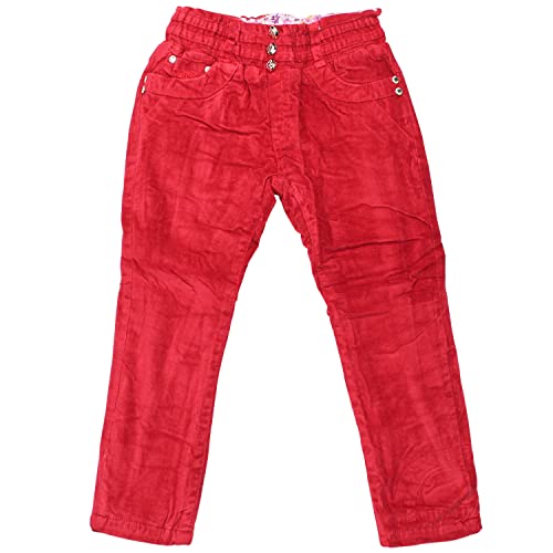 Sotala Kinder Mädchen Thermohose Cordhose Kordhose Kinderhose Hose mit Fleece Winterhose 116 Rot von Sotala