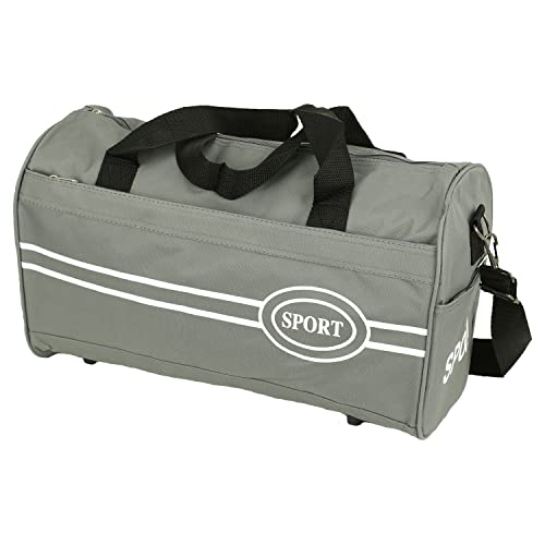 Trainingstasche Sporttasche Reisetasche Fitnesstasche Tragetasche Schultertasche Grau und in 2 verschiedenen Größen von SOTALA