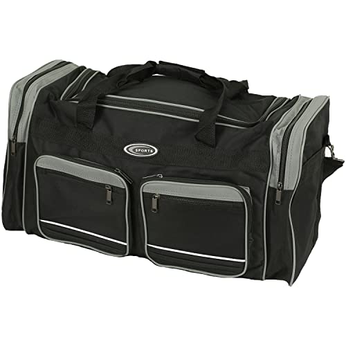 Trainingstasche Sporttasche Reisetasche Fitnesstasche Tragetasche Schultertasche Grau und in 5 verschiedenen Größen von Sotala