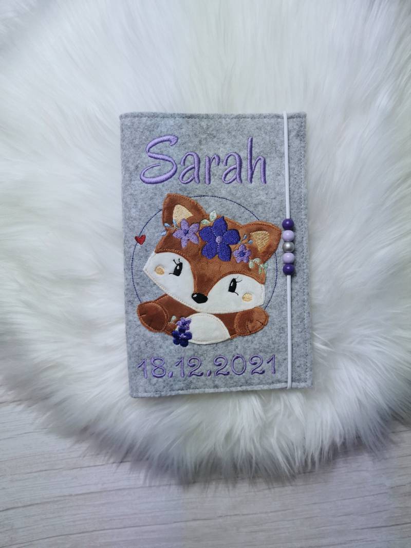 U-Heft Hülle Boho Fuchs Fuchsmädchen Aus Filz Passend Für Das Deutsche Untersuchungsheft von Sotibelle