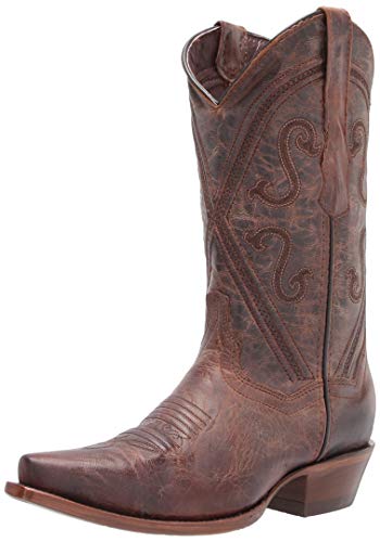 Soto Boots Cheyenne Damen Cowgirl-Stiefel aus Leder mit abgeschrägter Zehenpartie M50041, Braun (braun), 40 EU von Soto Boots