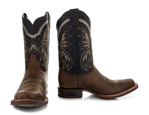 Soto Boots Herren Cowboystiefel mit quadratischer Zehenpartie, H4002, Hellbraun, 42 EU von Soto Boots