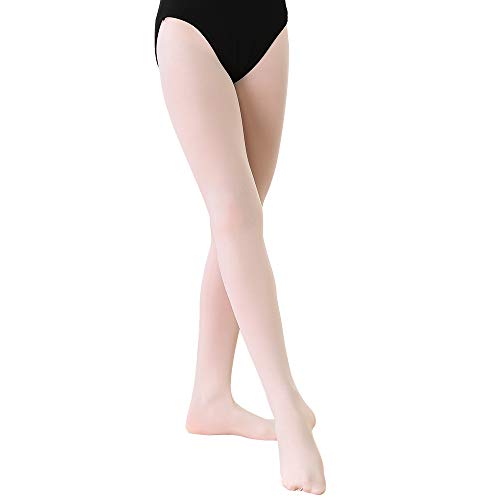 Soudittur Ballett Strumpfhose für Mädchen und Damen mit Fuß Ultra-Stretch, 1 Paar Ballett Rosa, Gr.- L (140-165 cm) von Soudittur