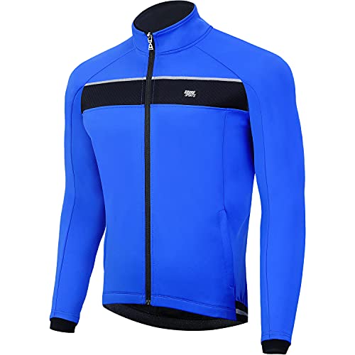 Souke Sports Fahrradjacke Herren Winter Thermo Radjacke Winddichte & Wasserdichte mit Reflektierendem für Radfahren Mountainbike, Laufen, Wandern, Bergsteigen von Souke Sports