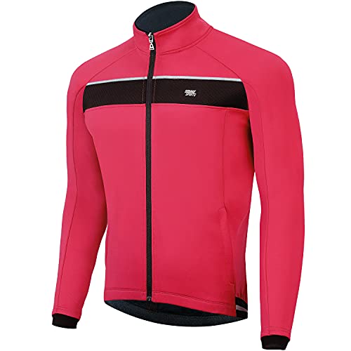 Souke Sports Fahrradjacke Herren Winter Thermo Radjacke Winddichte & Wasserdichte mit Reflektierendem für Radfahren Mountainbike, Laufen, Wandern, Bergsteigen von Souke Sports