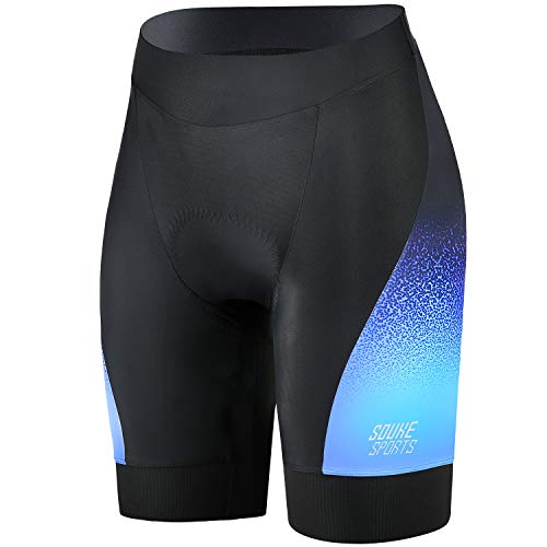 Souke Sports Radlerhose Damen Fahrradhose Gepolstert Schnelltrockende Radhose Kurz mit Atmungsaktive 4D Gel Sitzpolster Souke Sports Radlerhose Damen Fahrradhose Gepolstert Schnelltrockende Radhose Kurz mit Atmungsaktive 4D Gel Sitzpolster von Souke Sports
