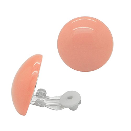 Soul-Cats 1 Paar Ohrclips Ohrringe Clips Plastik viele Farben Pastell, Farbe: peach von Soul-Cats