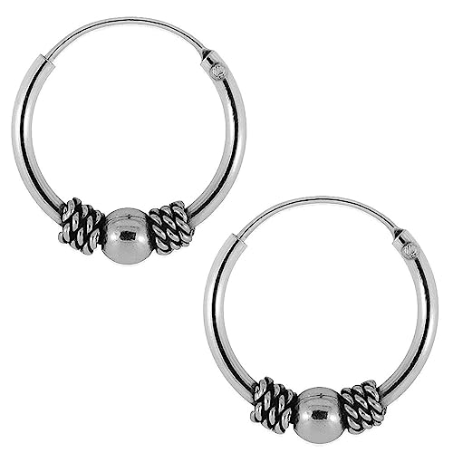 Soul-Cats© 1 Paar Bali Creolen aus 925 Sterling Silber von Soul-Cats