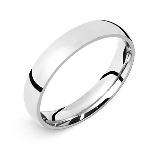 Soul-Cats Klassische Ring aus Edelstahl für Damen und Herren, Silber, hochglanzpoliert, Ø 18 mm, Breite: 4 mm von Soul-Cats