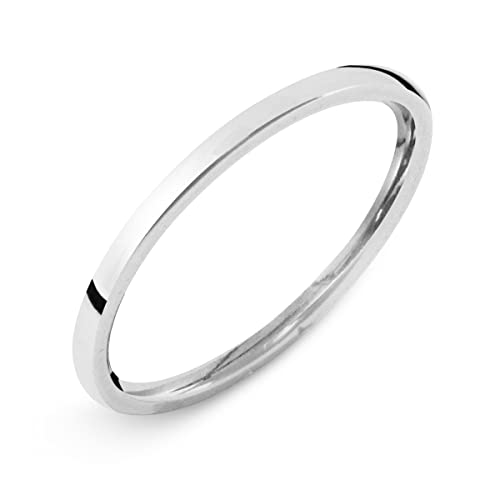 Soul-Cats Klassische Ring aus Edelstahl für Damen und Herren, Silber, hochglanzpoliert, Ø 23 mm, Breite: 2 mm von Soul-Cats