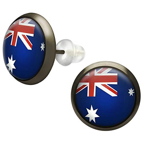 Soul-Cats 1 Paar Cabochon Ohrstecker Flagge Australien von Soul-Cats