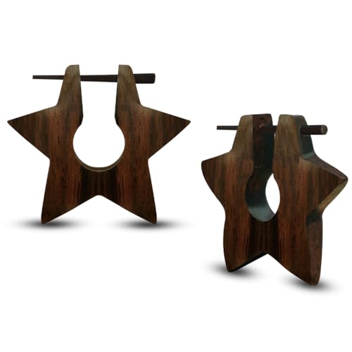 Soul-Cats 1 Paar Holz Creolen Holzohrringe Horn Stift eckig geometrisch Tribal Stern groß braun, Modell 4 Soul-Cats 1 Paar Holz Creolen Holzohrringe Horn Stift eckig geometrisch Tribal Stern groß braun, Modell 4 von Soul-Cats