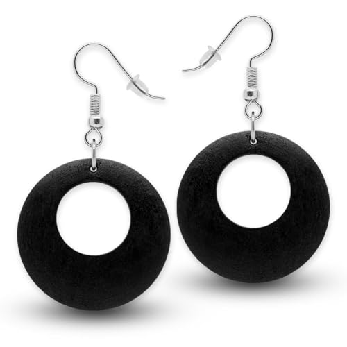 Soul-Cats 1 Paar Ohrringe Holz rund schwarz Loch organisch Holzschmuck Natur Soul-Cats 1 Paar Ohrringe Holz rund schwarz Loch organisch Holzschmuck Natur von Soul-Cats