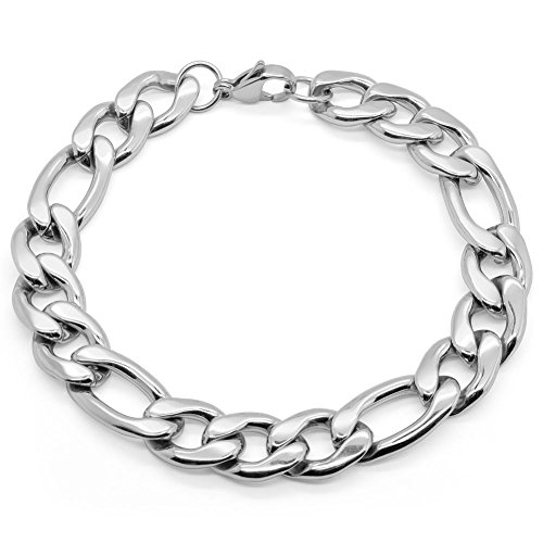 Soul-Cats Armband/Armkette aus Edelstahl für Männer in Silber, Größe: 12 mm von Soul-Cats