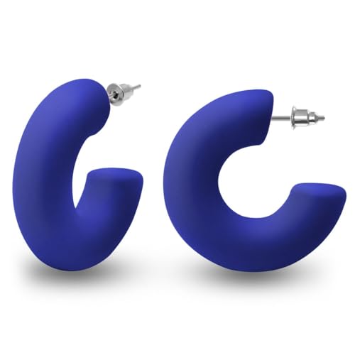 Soul-Cats Creolen Ohrringe Ohrstecker in der Farbe blau von Soul-Cats