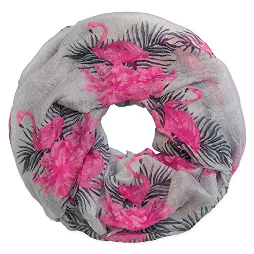 Soul-Cats Damen XXL Loopschal mit rosa Flamingos von Soul-Cats