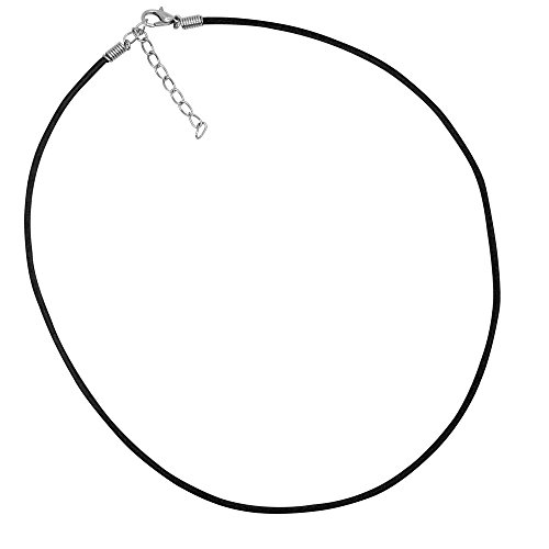 Soul-Cats Eine echt Leder Kette 3 Farben schwarz braun Karabiner Lederkette Lederband, Farbe: schwarz von Soul-Cats