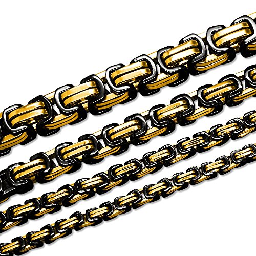 Soul-Cats Königskette Halskette Armband Set Panzerkette Edelstahl Größe: 12 mm;Farbe: schwarz gold;Auswahl: Armband 22 cm Soul-Cats Königskette Halskette Armband Set Panzerkette Edelstahl Größe: 12 mm;Farbe: schwarz gold;Auswahl: Armband 22 cm von Soul-Cats