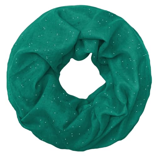 Soul-Cats Loop-Schal/Halstuch mit Glitzer in der Farbe türkis von Soul-Cats