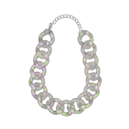 Soul-Cats Statement Choker Halskette bunt riesig oversized Panzerkette Gliederkette Vintage, Variante 5 von Soul-Cats
