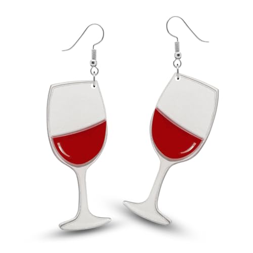 Soul-Cats Weinglas Ohrringe Damen Lustiger Ohrschmuck aus Kunststoff XXL Statement Ohrhänger 8 cm Party Accessoire Soul-Cats Weinglas Ohrringe Damen Lustiger Ohrschmuck aus Kunststoff XXL Statement Ohrhänger 8 cm Party Accessoire von Soul-Cats