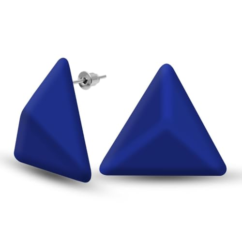 Soul-Cats dreieckige Ohrstecker Dreieck Ohrringe in der Farbe: dunkelblau von Soul-Cats