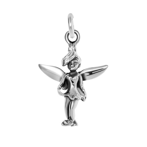 Soul-Cats echt 925 Silber Elfen Anhänger mit Kette Engel Fee Glücksbringer Elfen-Schmuck, Anhänger ohne Kette von Soul-Cats