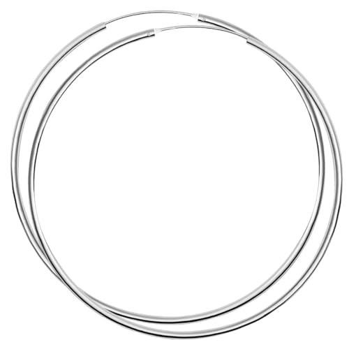 Soul-Cats silberne Creolen 925er Sterling Silber Ohrringe, Größe: 90 mm von Soul-Cats