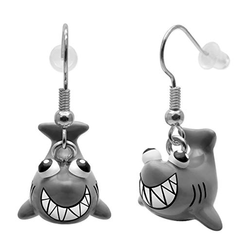 Soul-Cats 1 Paar leichte Hai Ohrringe aus Kunsstoff für Damen, Mädchen von Soul-Cats