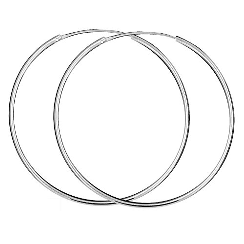 Soul-Cats Creolen aus 925 echt sterling Silber, Durchmesser: 55 mm von Soul-Cats