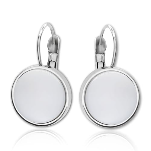 Soul-Cats 1 Paar elegante Keramik Ohrringe Ohrhänger in weiß für Damen von Soul-Cats