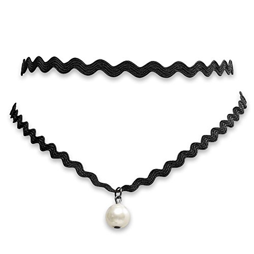 SoulCats Choker Halsband Damen Gothic Kropfband Spitze Samt Halskette Victorian Burlesque (Modell 5) von Soul-Cats