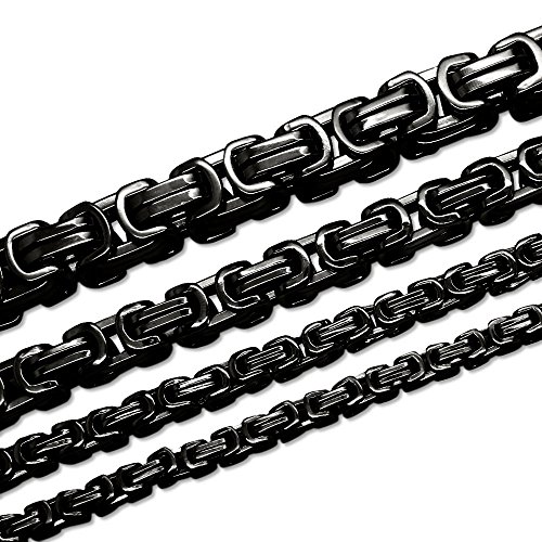 SoulCats Königskette Halskette Armband Set Panzerkette Edelstahl schwarz, Größe: 5 mm;Farbe: Schwarz;Auswahl: Kette 70 cm + Armband SoulCats Königskette Halskette Armband Set Panzerkette Edelstahl schwarz, Größe: 5 mm;Farbe: Schwarz;Auswahl: Kette 70 cm + Armband von Soul-Cats