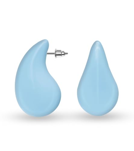 Soul-Cats große Tropfen Ohrringe Ohrstecker in der Farbe: hellblau von Soul-Cats