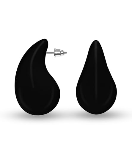 Soul-Cats große Tropfen Ohrringe Ohrstecker in der Farbe: schwarz von Soul-Cats