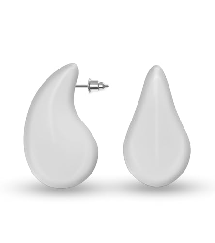 Soul-Cats große Tropfen Ohrringe Ohrstecker in der Farbe: weiß von Soul-Cats