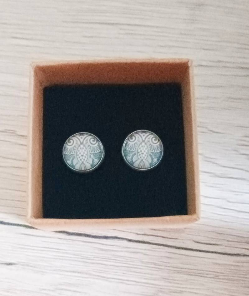Soulart - Ohrringe Cabochon Kraftsteine Allergiker Geeignet Titan von SoulARTistin