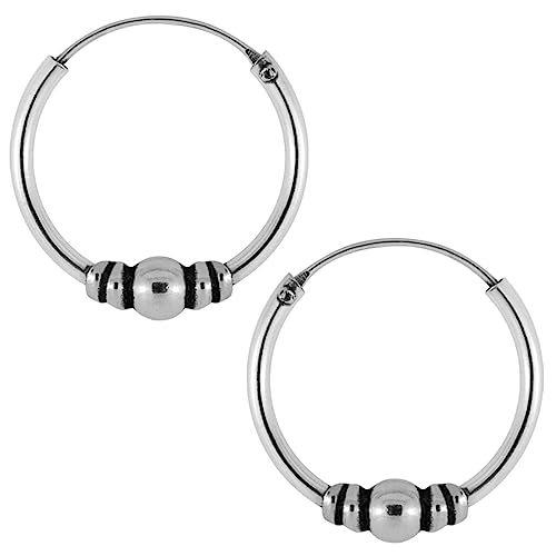 Soul-Cats© 1 Paar Bali Creolen aus 925 Sterling Silber von Soul-Cats