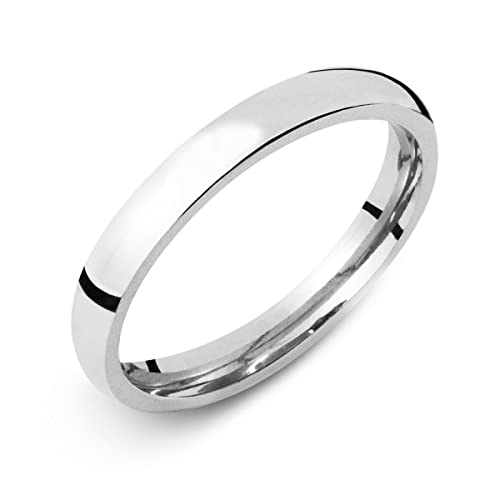 Soul-Cats Klassische Ring aus Edelstahl für Damen und Herren, Silber, hochglanzpoliert, Ø 17 mm, Breite: 3 mm von Soul-Cats