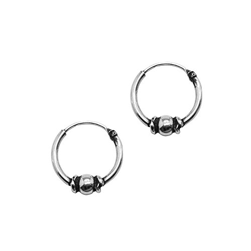 Soul-Cats keltische Creolen aus echt 925 sterling Silber im Bali Style, Durchmesser ca: 12 mm von Soul-Cats