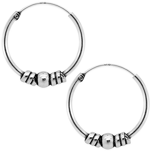 Soul-Cats keltische Creolen aus echt 925 sterling Silber im Bali Style, Durchmesser ca: 20 mm von Soul-Cats