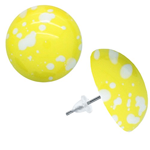 Soul-Cats Ohrstecker Punk Mädchen Button Rockabilly, Farbe: gelb von Soul-Cats